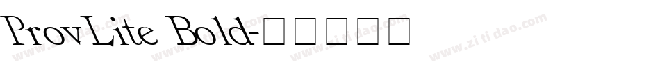 ProvLite Bold字体转换